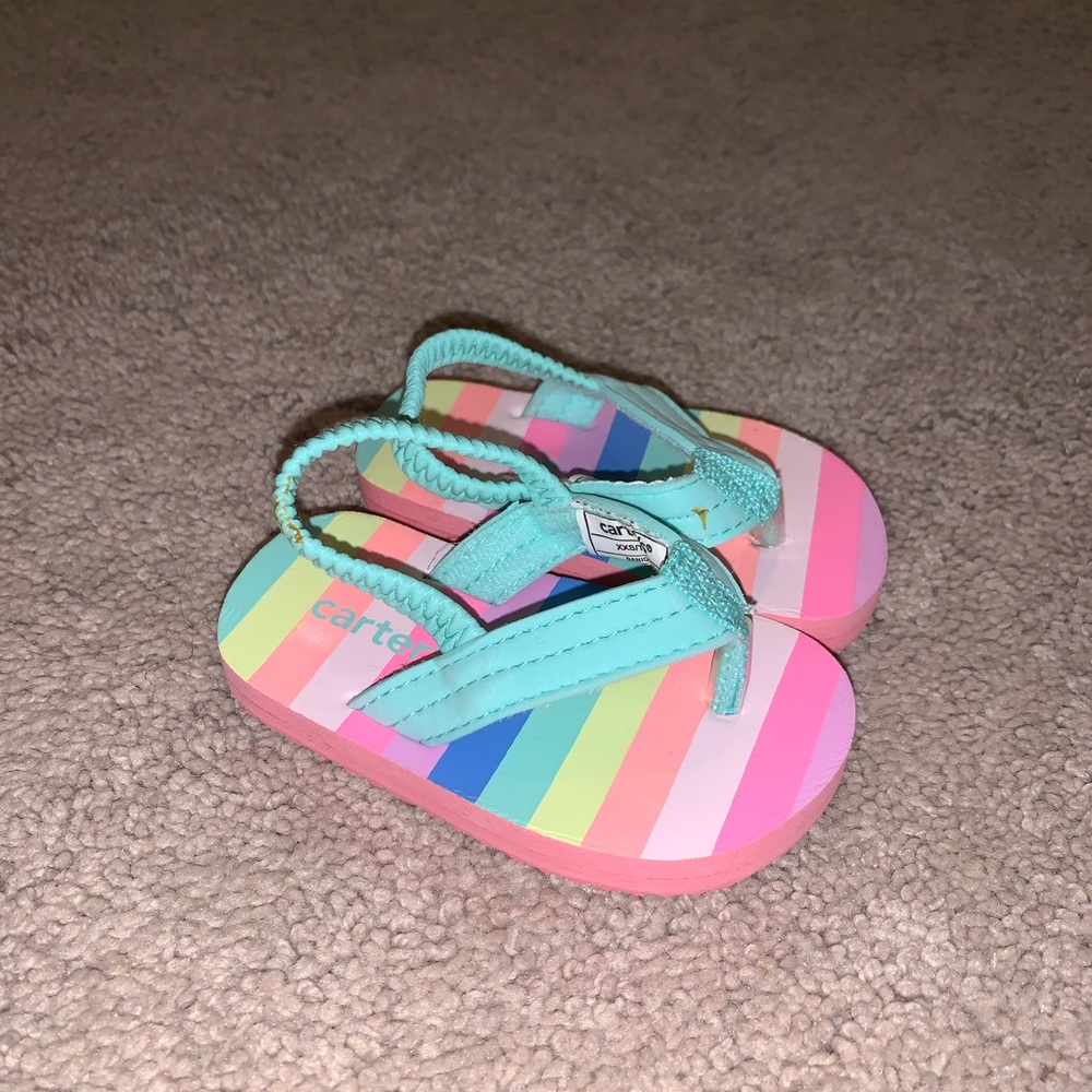 Carter’s Baby Girl Size XXS (1-2) Flip Flops